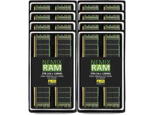 NEMIX RAM 2TB (16X128GB) DDR5 4800MHZ PC5-38400 4Rx4 1.1V CL40 288-PIN ECC RDIMM Registered Server Memory KIT Compatible with Cisco UCS C240 M7...