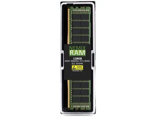 NEMIX RAM 128GB (1X128GB) DDR5 4800MHZ PC5-38400 4Rx4 1.1V CL40 288-PIN ECC RDIMM Compatible with HPE P63345-B21 Registered Smart Memory