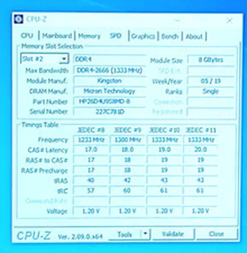 HP26D4U9S8MD-8 Kingston 8GB DDR4 2666 PC4-21300 Non ECC Desktop Memory RAM