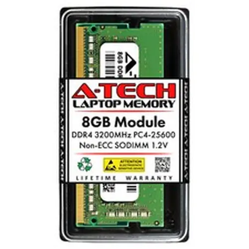 A-Tech 8GB PC4-25600 Laptop SODIMM DDR4 3200 MHz Non-ECC 260-Pin Memory RAM 8G