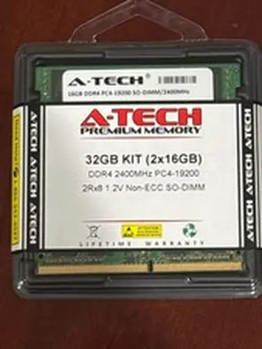 A-Tech 32GB 2 x 16GB PC4-19200 Laptop SODIMM DDR4 2400 MHz 2Rx8 Memory RAM 32G