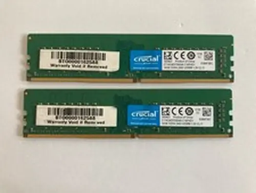 Crucial RAM 32gb (2x 16GB) DDR4 2400MHz Desktop Memory UDIMM CT8G4DFS824A.M8FE