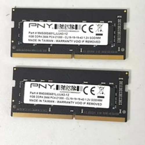 PNY 16GB 2x 8GB Memory DDR4 2666MHz PC4-21300 SODIMM RAM M4S08S681LJJJ43-12