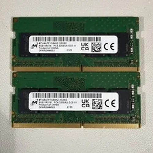Lot of (2) Micron MTA4ATF1G64HZ-3G2B2 8GB 1Rx16 PC4-3200AA-SC0-11 Laptop Memory