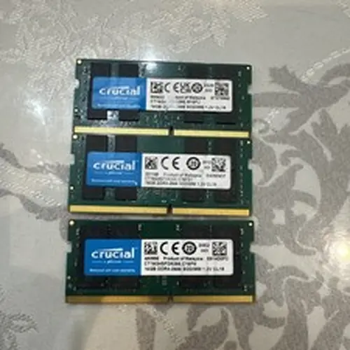 Lot 3 Crucial 16GB DDR4-2666 SODIMM Laptop RAM CT16G4SFD8266 48GB Total Memory