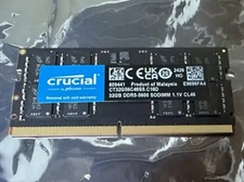 Crucial 32GB DDR5 5600MHz RAM PC5-44800 262-Pin SODIMM CT32G56C46S