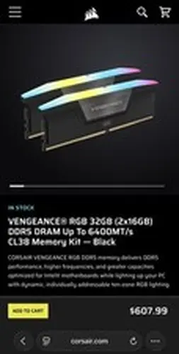 (NEW) Corsair Vengeance RGB DDR5 Ram (16HB x 2, 32 GB) 6400MHz, Intel XMP Ready