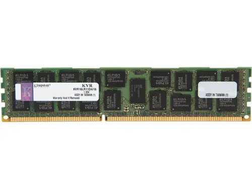 Kingston 16GB ECC Registered DDR3 1600 (PC3 12800) Server Memory Model KVR16LR11D4/16