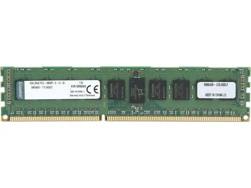 Kingston 8GB ECC Registered DDR3 1333 (PC3 10600) Server Memory Model KVR13R9D8/8