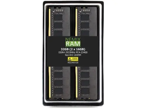 NEMIX RAM 32GB (2X16GB) DDR4 2933MHZ PC4-23400 2Rx8 1.2V 288-PIN Non-ECC UDIMM Unbuffered Desktop Memory KIT