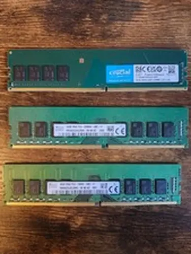 LOT of 3, RAM, 16GB 2Rx8 PC4-2666V, 16GB 2Rx8 PC4-3200V, 16GB DDR4-3200 UDIMM