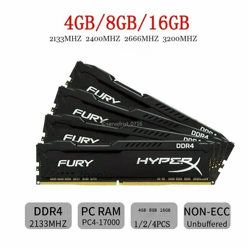 DDR4 4GB/8GB/16GB/32GB 3200 2666 2400 2133 MHz DIMM Desktop Memory 288-pin Lot