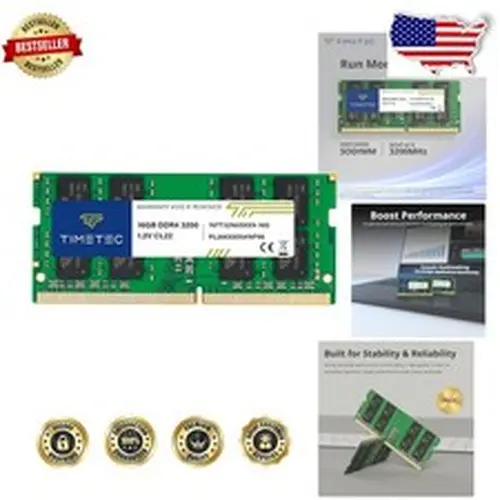 16GB DDR4 SODIMM RAM 3200MHz Notebook Memory CL22 260-Pin Upgrade