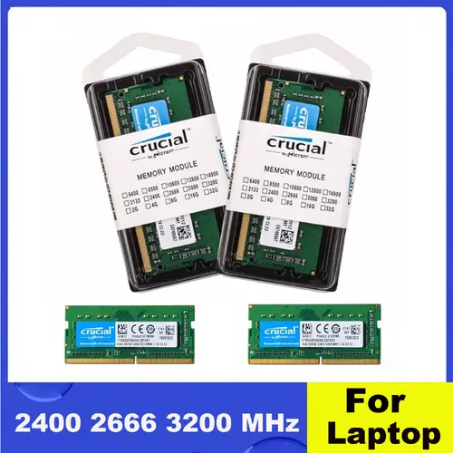 Crucial DDR4 RAM 2400/2666/3200MHz 8GB/16GB SO-DIMM 1.2V 260Pin For Laptop Lot 4GB