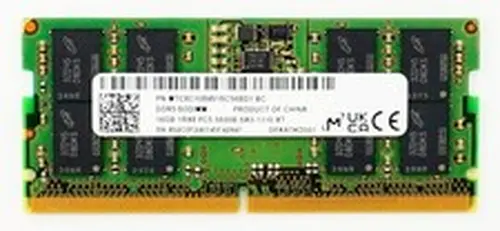 Micron 16GB DDR5 5600 MHz SODIMM 1Rx8 Laptop RAM Memory - MTC8C1084S1SC56BD1