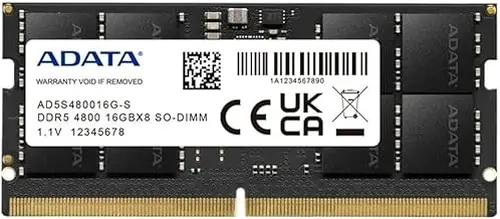 ADATA Premier 16GB (1x16GB) DDR5 4800MHz CL40 PC5-38400 262-Pin SODIMM Memory RAM