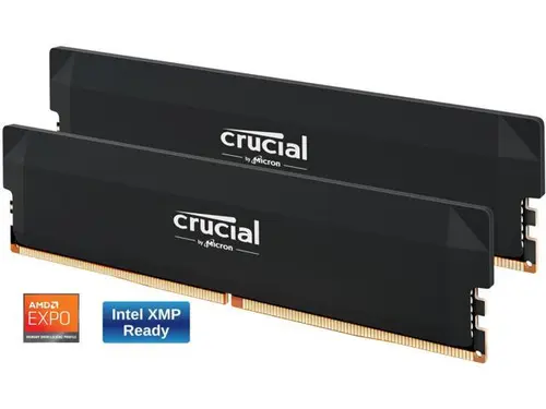 Crucial Pro Overclocking 64GB (2 x 32GB) DDR5 6000 (PC5 48000) Desktop Memory Model CP2K32G60C40U5B