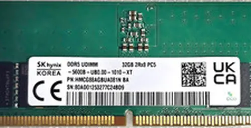SK hynix 32GB PC5-5600 2Rx8 Non-ECC UDIMM RAM DDR5 Memory HMCG88AGBUA081N