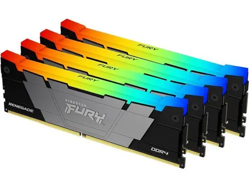 Kingston Fury Renegade RGB 3600 32GB (4x8GB) 3600MT/s DDR4 CL16 DIMM (Kit of 4) Desktop Gaming Memory - KF436C16RB2AK4/32