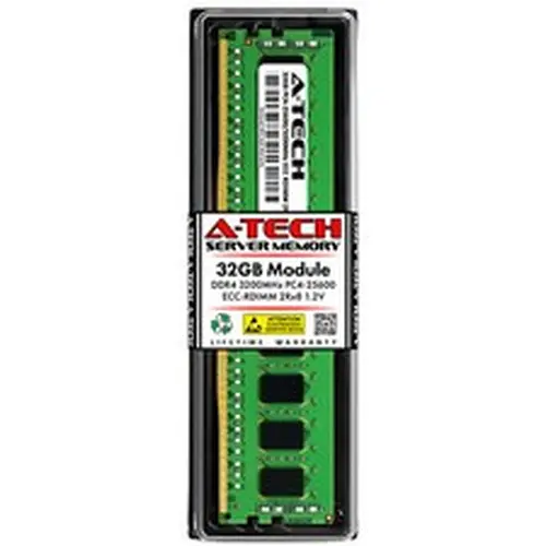 A-Tech 32GB 2Rx8 PC4-25600R RDIMM DDR4 3200 MHz ECC REG Server Memory RAM