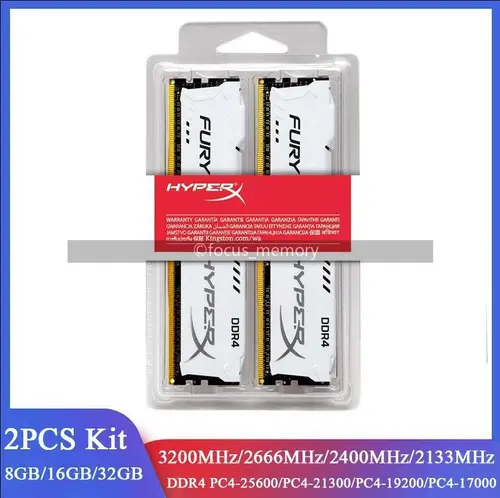 32GB 16GB 8GB 2133 2400 2666 3200 MHz Desktop DDR4 Memory Kit 288pin DIMM -White 4GB