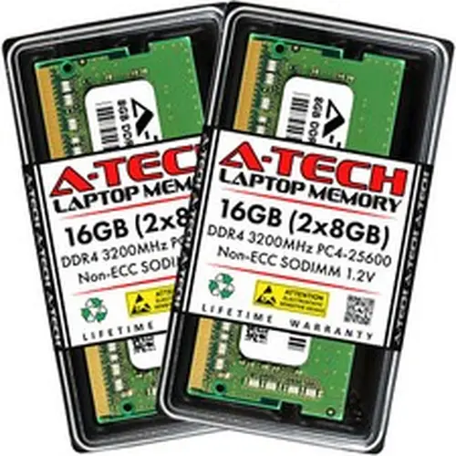 A-Tech 16GB 2x 8GB PC4-25600 Laptop SODIMM DDR4 3200 MHz Non-ECC Memory RAM 16G