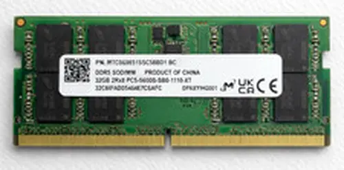 Micron - 64GB (2x32GB) DDR5 PC5-5600B SO-DIMM Laptop Memory MTC16C2085S1SC56BD1