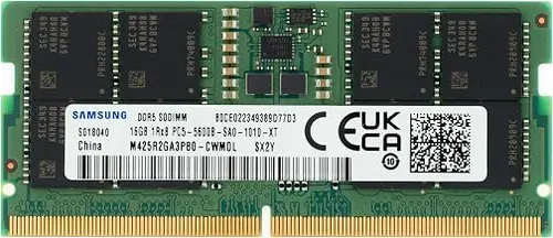 Samsung 16GB DDR5 5600MHz PC5-44800 CL46 SODIMM 1Rx8 Single Rank 1.1V 262-Pin Laptop, Notebook RAM Memory M425R2GA3PB0-CWM