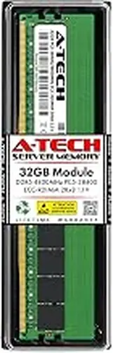 A-Tech 32GB RAM for Dell PowerEdge HS5620, MX760c, R660xs, R6615, R760xa, R760xs, R7615, R960, T560, XE8640 | DDR5 4800MHz PC5-38400 EC8 RDIMM 2Rx8 ECC Registered Server Memory Upgrade