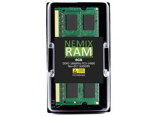 NEMIX RAM 8GB (1X8GB) DDR3 1866MHZ PC3-14900 2Rx8 1.35V 204-PIN Non-ECC SODIMM Compatible with Hynix HMT41GS6DFR8C-RD Laptop PC Memory