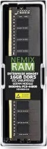 16GB DDR5 5600MHz PC5-44800 1Rx8 1.1V CL46 262-PIN ECC Unbuffered UDIMM NEMIX RAM Memory Compatible with Hynix HMCG78AGBEA