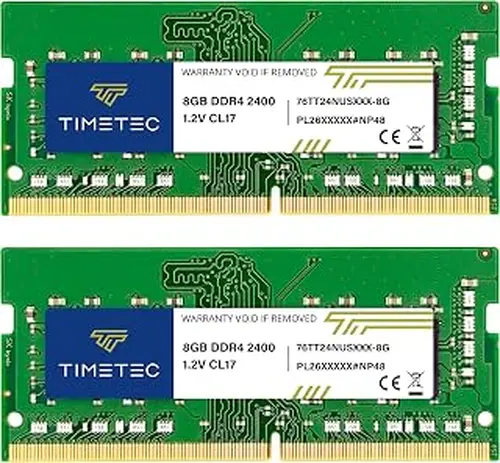 Timetec 16GB KIT(2x8GB) DDR4 SODIMM for Intel NUC KIT/Mini PC/HTPC/NUC Board 2400MHz PC4-19200 Non ECC Unbuffered 1.2V CL17 Single Rank 260 Pin Memory Upgrade(16GB KIT(2x8GB))