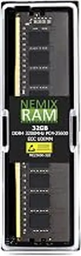 NEMIX RAM 32GB (1X32GB) DDR4 3200MHZ PC4-25600 2Rx8 1.2V CL22 288-PIN ECC Unbuffered UDIMM Workstation Memory Compatible with Hynix HMAA4GU7AJR8N?XN, HMAA4GU7CJR8N?XN