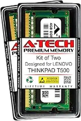 A-Tech 8GB (2 x 4GB) RAM for Lenovo THINKPAD T500 | DDR3 1066MHz SODIMM PC3-8500 204-Pin Non-ECC Memory Upgrade Kit