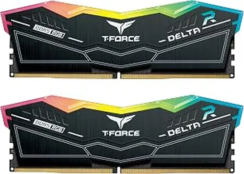 TEAMGROUP T-Force Delta RGB DDR5 Ram 32GB (2x16GB) 7200MHz PC5-57600 CL34 A-DIE Desktop Memory Module Ram for 600 700 Series Chipset XMP 3.0 Ready Black - FF3D532G7200HC34ADC01