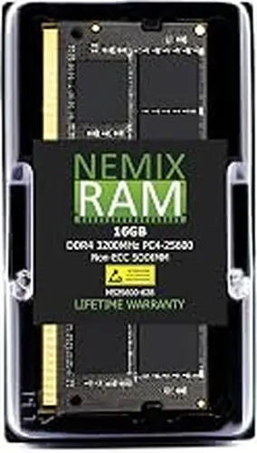 NEMIX RAM 16GB (1X16GB) DDR4 3200MHz PC4-25600 2Rx8 1.2V CL22 260-PIN Non-ECC SODIMM Compatible with TERRAMASTER A-SRAMD4-16G NAS Memory