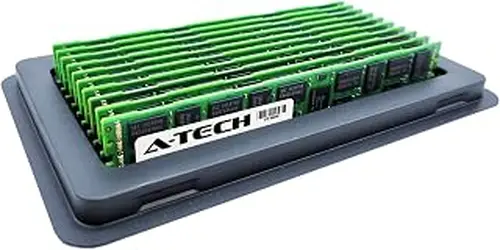 A-Tech 64GB Kit (8x8GB) Memory RAM for Dell Precision T5500 - DDR3 1333MHz PC3-10600 ECC Registered RDIMM 2Rx4 1.5V - Server