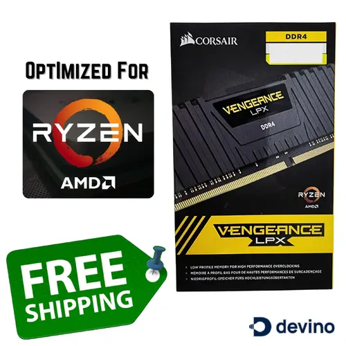 Corsair Vengeance LPX DDR4 Desktop RAM DIMM 288-Pin XMP 2.0 AMD Memory Kit 16GB