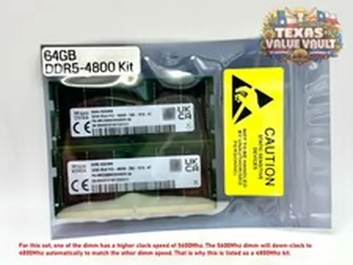 SK hynix 64GB (2x32GB) 2Rx8 (PC5-38400) DDR5-4800MHz SODIMM RAM Laptop Memory