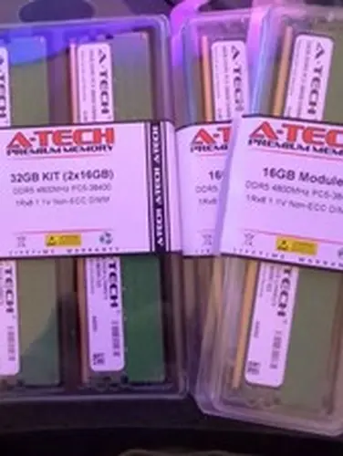 A-Tech 64GB Kit 4 x 16GB DDR5 4800 MHz PC5-38400 Desktop 288-Pin DIMM Memory RAM