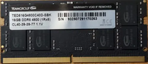 TeamGroup TED516G4800C40D-SBK DDR5 16GB 1x16GB SODIMM 4800MHz
