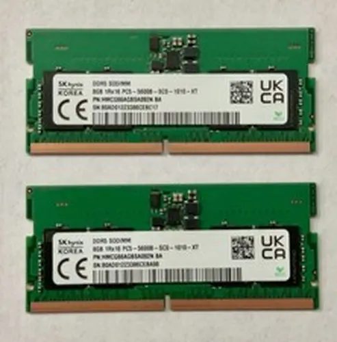 SK Hynix 16 GB (2x 8GB) PC5-44800 (DDR5-5600) Laptop SODIMM RAM HMCG66BGBSA092N
