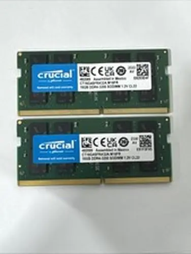 Lot of 2 Crucial 16GB DDR4-3200 SODIMM Laptop RAM 32GB Total