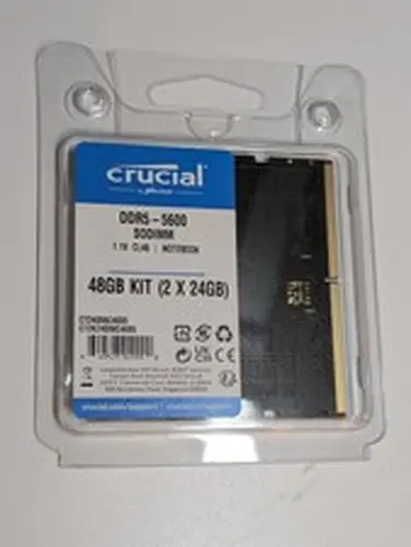 Crucial 48GB 2x24GB DDR5 5600 CL46 SO-DIMM XMP EXPO Laptop Memory