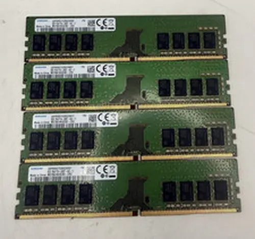 Lot of (4) Samsung 8gb 1Rx8 PC4-2400T-UA2-11 DDR4 Desktop Memory RAM