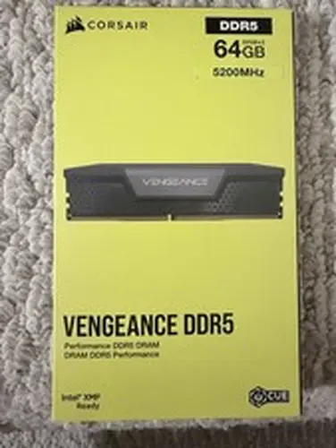 CORSAIR VENGEANCE 64GB (2 x 32GB) PC5-41600 (DDR5-5200) C40 DIMM Memory - Black