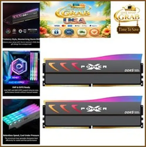 DDR5 RAM 32GB 2x16GB 6000MT/s RGB CL36 288-Pin UDIMM Desktop Memory Aluminum