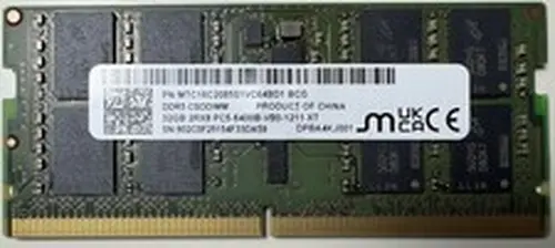 Micron 32GB (1x32GB) DDR5 PC5-6400B CSODIMM Memory Module MTC16C2085S1VC64BD1