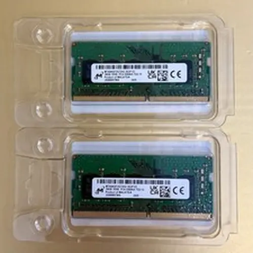 {2x} Micron 16GB DDR4 Laptop RAM PC4-3200AA ECC Unbuff SODIMM MTA9ASF2G72HZ-3G2F