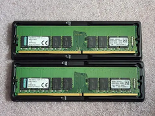 Kingston RAM 32GB (2x16GB) DDR4 2133 PC4-2133P Desktop Memory KVR21N15D8/16